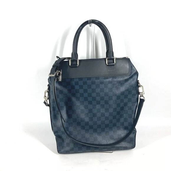 LOUIS VUITTON Damier Cobalt Greenwich Tote Bag Hand Bag Shoulder Bag - Picture 3 of 16